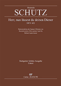 Heinrich Schütz: Herr, nun lässest du deinen Diener - Noten | Carus-Verlag Heinrich Schütz Herr, nun lässest du deinen Diener