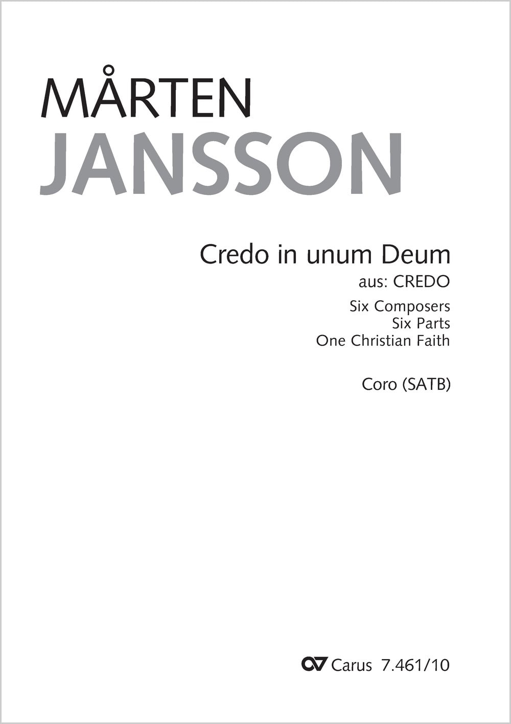 Credo - Titelbild Jansson