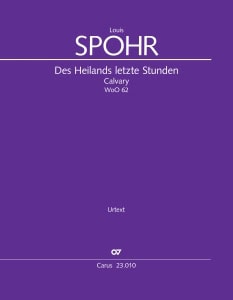 Louis Spohr: Des Heilands letzte Stunden Cover