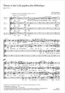 Brahms: Warum ist das Licht gegeben